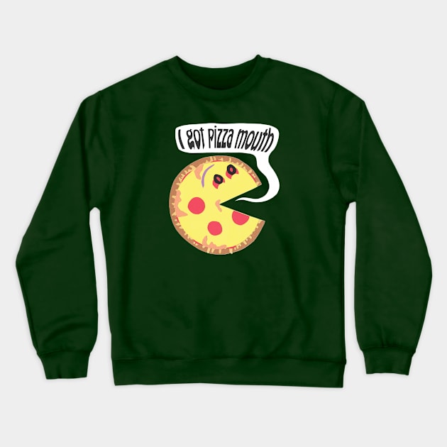 Pizza Mouth Crewneck Sweatshirt by alexwahlberg